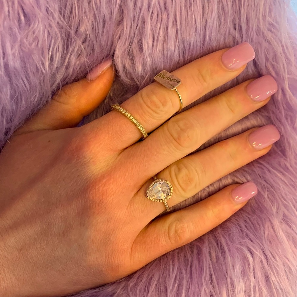 Pandora Simple Sparkle & Hearts Gemstone Ring Gold ✨♥️💍 - Picture 3 of 9